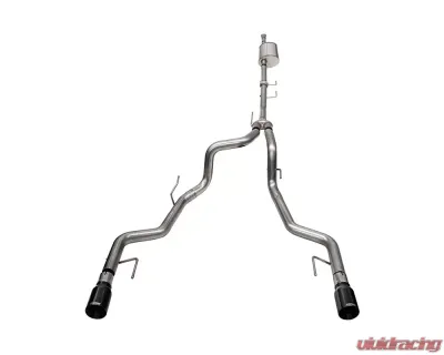 Corsa 3.0 Inch Sport Dual Rear Catback Exhaust w/ Black Tips Ford F-150 SuperCrew 145.4" Wheelbase 3.5L Turbo 2021+ - 21185BLK