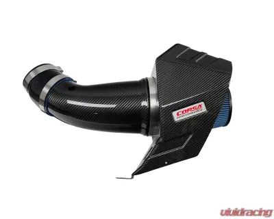 Corsa Performance Black Carbon Fiber Air Intake w/ MaxFlow 5 Filter Dodge Durango | Jeep Grand Cherokee 6.2L 2018+ - 44011