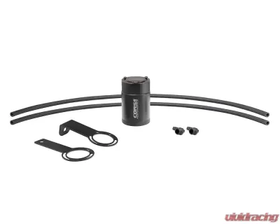 CORSA Performance 3/8 Inch Universal 3 oz. Aluminum Oil Catch Can with Mounting Brackets - CC0015
