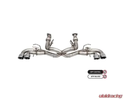 Corsa 3.0" Catback Exhaust w/Quad 4.5" Polished Tips Chevrolet Corvette C8 6.2L V8 2020-2024 - 21105