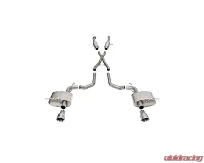 Corsa 2.75" Sport Catback 4.5" Dual Polished Tips Dodge Durango SRT Hellcat 6.2L 2021-2023 - 21195