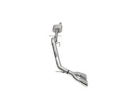 Corsa 2024-2025 Ford Ranger 3in Cat-Back Exhaust 4in Polished Pro-Series Slash Cut Twin Tip