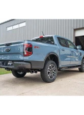 Corsa 2024-2025 Ford Ranger 3in Cat-Back Exhaust 4in Polished Pro-Series Slash Cut Twin Tip                                     - 21246 - Image 2