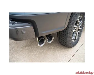 Corsa 2024-2025 Ford Ranger 3in Cat-Back Exhaust 4in Polished Pro-Series Slash Cut Twin Tip - 21246