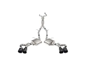 Corsa 2022-24 Caddy CT5 V Blackwing 3in. Cat-Back w/ Act. Exh. - Dbl X-Pipe - Twin 4.5in. BlkCF Tips