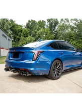 Corsa 2022-24 Caddy CT5 V Blackwing 3in. Cat-Back w/ Act. Exh. - Dbl X-Pipe - Twin 4.5in. BlkCF Tips                                     - 21320CFBLK - Image 3