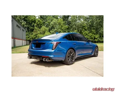 Corsa 2022-24 Cadillac CT5 V Blackwing 3in. Cat-Back w/ Act. Exh. - Dbl X-Pipe - Twin 4.5in. CF Tips - 21320CF