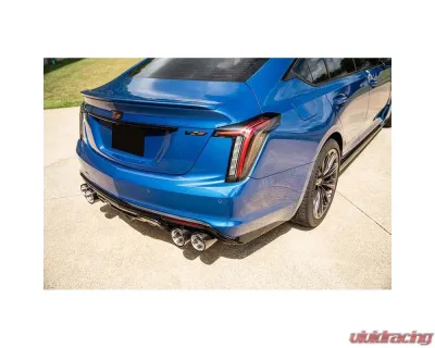 Corsa 2022-24 Cadillac CT5 V Blackwing 3in. Cat-Back w/ Act. Exh. - Dbl X-Pipe - Twin 4.5in. CF Tips - 21320CF