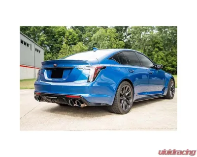 Corsa 22-24 Caddy CT5-V Blackwing 3in Axle-Back - Act. Exh. - Dual Rear Exit - Twin 4.5in Tips - Blk - 21322BLK