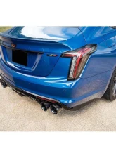 Corsa 22-24 Caddy CT5-V Blackwing 3in Axle-Back - Act. Exh. - Dual Rear Exit - Twin 4.5in Blk CF Tip                                     - 21322CFBLK - Image 3