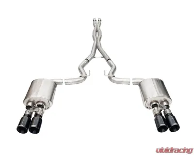 CORSA Xtreme Valved 3 Inch Catback Exhaust System w/ Twin 4 Inch Black Straight Tips Ford Mustang GT V8 5.0L 2024+ - 21260BLK