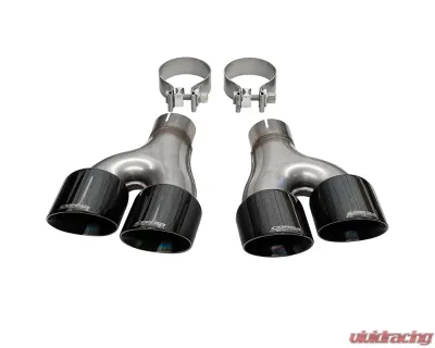 Corsa Systems 4.0" Black PVD Twin Tip Replacement Kit Jeep Grand Cherokee Summit Edition 2014-2021 - 14068BLK