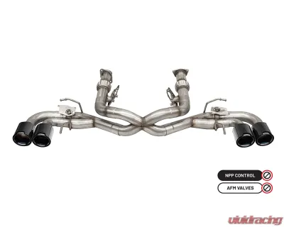 Corsa 3" Catback w/ 4.5" Carbon Fiber Black PVD Tips Chevrolet Corvette C8 2020-2024 - 21105CFBLK