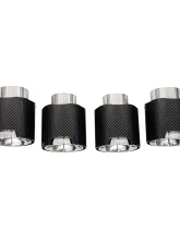 CORSA Performance 4.5" Carbon Fiber Polished Quad Tip Kit for Chevrolet Corvette C8 2020-2024                                     - 21109CF - Image 4