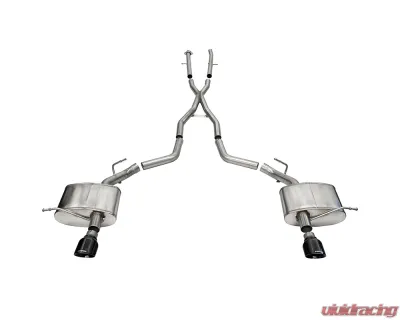 Corsa 2.5" Xtreme Dual Rear Exit Catback w/ 4.5" Black PVD Single Tips Dodge Durango 5.7L 2011-2024 - 21186BLK