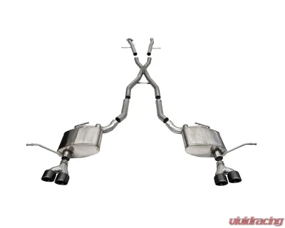 Corsa 2.5" Xtreme Dual Rear Exit Catback w/ 4.0" Black PVD Twin Tips Jeep Grand Cherokee 5.7L 2014-2021 - 21188BLK