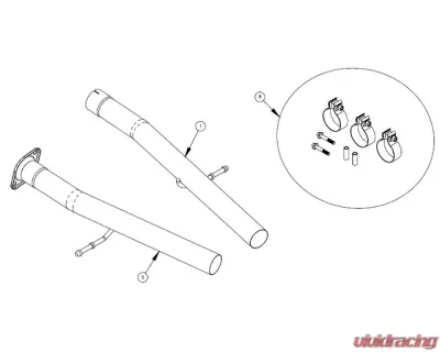 Corsa Sport-to-Xtreme 2.75" Head Pipes Dodge Durango SRT 6.2L | 6.4L 2018-2024 - 21237