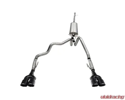 Corsa 3" Sport Dual Rear Exit Catback w/ 4" Black Powder Coat Twin Tip Chevrolet Silverado ZR2 1500 | GMC Sierra AT4X 1500 2022-2024 - 21238BPC