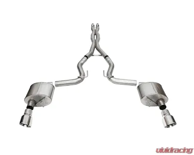 Corsa 3" Xtreme Catback w/ 4.5" Polished Pro-Series Slash Tips Ford Mustang GT Coupe 2024 - 21250