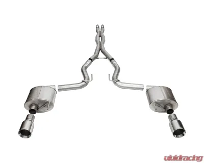 Corsa 3" Sport Catback w/ 4.5" Polished Straight Cut Flat Tips Ford Mustang GT Coupe 2024 - 21255