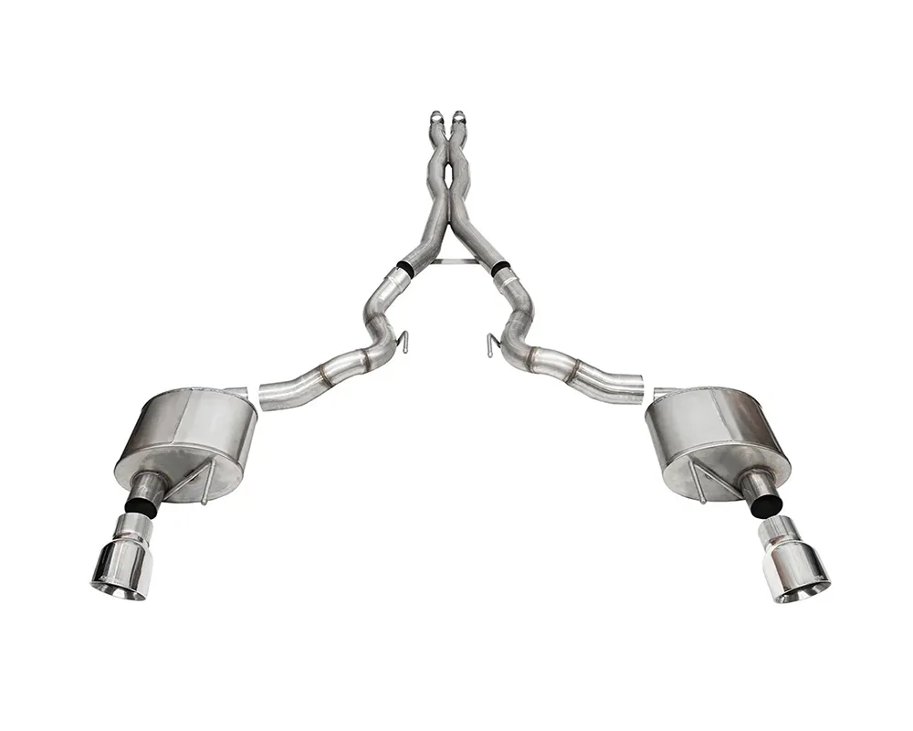 Corsa 3" Xtreme Catback w/ 4.5" Polished Pro-Series Slash Tips Ford Mustang GT Convertible 2024 - 21270