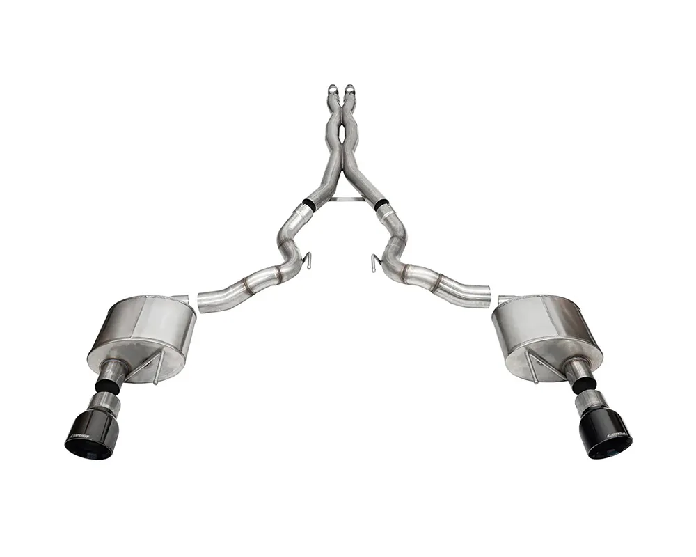 Corsa 3" Xtreme Catback w/ 4.5" Black PVD Pro-Series Slash Tips Ford Mustang GT Convertible 2024 - 21270BLK