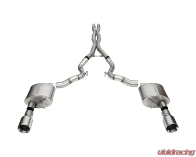 Corsa 3" Xtreme Catback w/ 4.5" Polished Straight Cut Flat Tips Ford Mustang GT Convertible 2024 - 21271