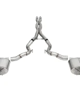Corsa 3" Xtreme Catback w/ 4.5" Black PVD Straight Cut Flat Tips Ford Mustang GT Convertible 2024                                     - 21271BLK - Image 3