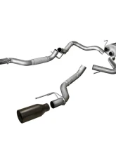 CORSA Sport 3.0" Catback Exhaust Dual Rear Exit w/ Single 5.0" Black Powder Coat Straight Cut Tips Ford Raptor 2017+                                     - 14397BPC - Image 2