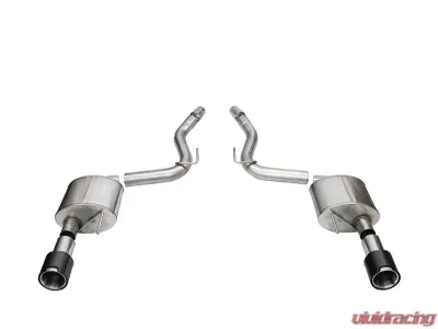Corsa Touring 3.0" Dual Rear Exit Axle-Back Exhaust System w/ 4.5" Polished Straight Cut Carbon Fiber Tips Ford Mustang GT 2024 - 21257CF