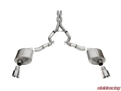 Corsa 3.0" Dual Rear Exit Catback Exhaust System w/ 4.5" Polished Pro Series Tips Ford Mustang GT 2024 - 21274