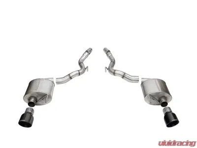 Corsa 3.0" Dual Rear Exit Axle-Back Exhaust System w/ 4.5" Black PVD Pro Series Tips Ford Mustang GT 2024 - 21276BLK