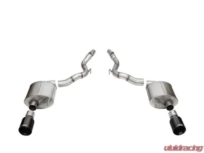 Corsa 3.0" Dual Rear Exit Axle-Back Exhaust System w/ 4.5" Black PVD Straight Cut Tips Ford Mustang GT 2024 - 21277BLK