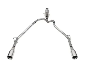 Corsa 2.5inch Stainless Steel Sport Catback RSC No Drone Technology Dual Rear Exit w/ 5.0inch Polished Tips RAM 1500 2025