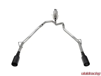 Corsa 2.5inch Stainless Steel Sport Catback RSC No Drone Technology Dual Rear Exit w/ 5.0inch Black Powder Coat Tips RAM 1500 2025 - 21309BPC