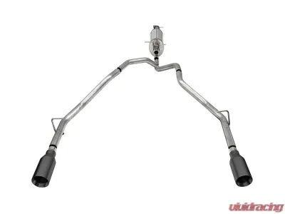 Corsa 2.5inch Stainless Steel Sport Catback RSC No Drone Technology Dual Rear Exit w/ 5.0inch Gunmetal PVD Tips RAM 1500 2025 - 21309GNM