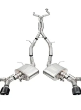 Corsa 3" Catback Exhaust Double X-Pipe w/ Dual Mode Active Exhaust Dual Rear Exit w/ Twin 4.5" Black PVD Pro Series Tips Cadillac CT4 V Blackwing 2022-2025                                     - 21317BLK - Image 3