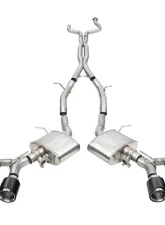Corsa 3" Catback Exhaust Double X-Pipe w/ Dual Mode Active Exhaust Dual Rear Exit w/ Twin 4.5" Polished Carbon Tips Cadillac CT4 V Blackwing 2022-2025                                     - 21317CF - Image 3