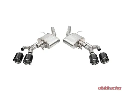 Corsa 3" Axle-Back Exhaust w/ Dual Mode Active Exhaust Dual Rear Exit w/ Twin 4.5" Polished Carbon Tips Cadillac CT4 V Blackwing 2022-2025 - 21319CF