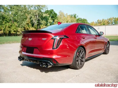 Corsa 3" Axle-Back Exhaust w/ Dual Mode Active Exhaust Dual Rear Exit w/ Twin 4.5" Black PVD Carbon Tips Cadillac CT4 V Blackwing 2022-2025 - 21319CFBLK