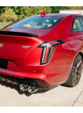 Corsa 3" Axle-Back Exhaust w/ Dual Mode Active Exhaust Dual Rear Exit w/ Twin 4.5" Polished Carbon Tips Cadillac CT4 V Blackwing 2022-2025                                     - 21319CF - Image 2