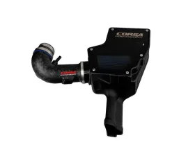 Corsa Performance Closed Box Air Intake w/ Matte Forged Carbon Fiber Air Duct and DryTech 3D Dry Filter Ford Mustang GT 2018-2023