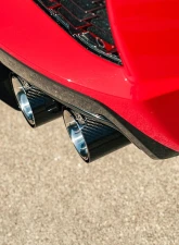 Corsa Performance C8 Corvette 4.5" Carbon Fiber Black PVD Exhaust Tip Kit (4Black Tips) 20-25 Chevrolet Corvette C8                                     - 21109CFBLK - Image 2