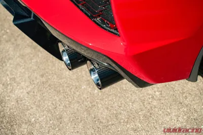 Corsa Performance C8 Corvette 4.5" Carbon Fiber Polished Exhaust Tip Kit (4 Tips) 20-25 Chevrolet Corvette C8 - 21109CF