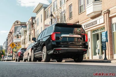 Corsa Performance 3.0" to 2.75" Dual Rear Exit Cat-Back Exhaust System w/Twin 4.0" Black Tips 21-25 Chevrolet Suburban/2021-2025 GMC Yukon XL 134.1" Wheel Base - 21128BLK