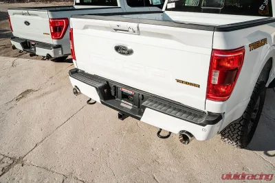 Corsa Performance 3.0" to 2.75" Dual Rear Exit Cat-Back Exhaust System w/4.0" Black PVD Straight Cut Tips Xtreme Sound Level: 22-25 Ford F-150 Tremor 145" Wheel Base - 21183BLK