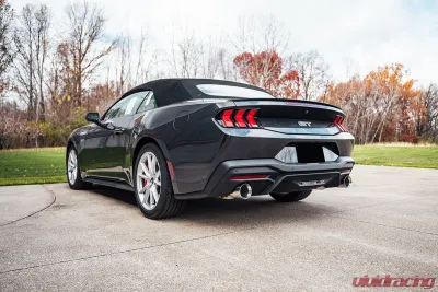 Corsa Performance 3.0" Dual Rear Exit Axle-Back Exhaust System w/4.5" Black PVD Straight Cut Tips Touring Sound Level: 24-25 Ford Mustang GT Convertible - 21277BLK