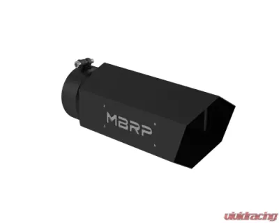 MBRP Black Coated 6" Hex Tip 5" ID inlet 16" length w/ MBRP Logo Exhaust Tip - T5166BLK