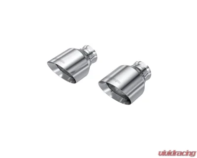 MBRP 3" ID 5" OD Out 8" Length Angle Cut Dual Wall T304 Stainless Steel Tips (Pairs) Dodge Durango 2018+ - T5197