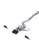 MBRP T304 SS 3in Cat-Back Dual Center Rear w/ Carbon Fiber Tips Toyota Corolla GR 1.6L 2023+                                     - S43033CF - Image 4